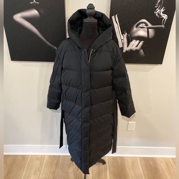Theory True Hooded Down Puffer Coat - Picture 10 of 12